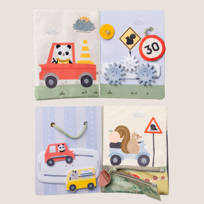 Knižka s aktivitami do auta Busy Book Taf Toys