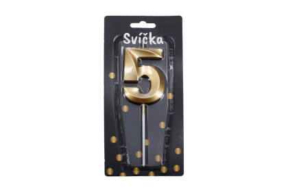Párty sviečka číslo zlatá