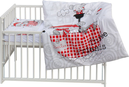 Detská postieľka s kompletnou výbavou Scarlett 120 x 60 cm - Bandy