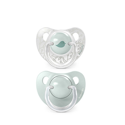 Cumlík anatomický silikón 0/6 m 2 ks Birdies Suavinex