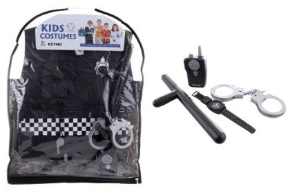 Kostým polícia s doplnkami