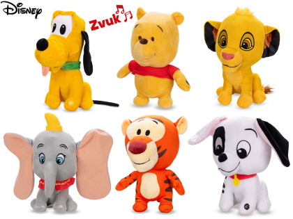 Disney postavičky plyšové 30 cm na batérie so zvukom