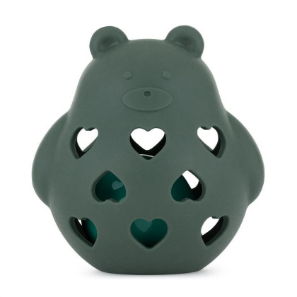 Hračka silikónová s hrkálkou PETITE&MARS Bear Basil