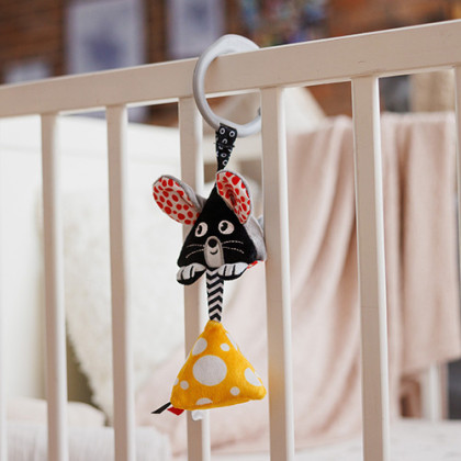 Závesná kontrastná hračka Mouse Baby Ono