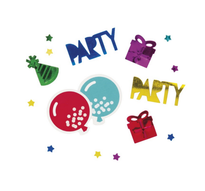 Konfety fóliové - Narodeninová párty 34 g