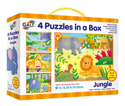 4 puzzle v krabici - Džungľa