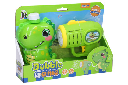 Bublifuk pištoľ s externou nádržkou dinosaurus 280 ml