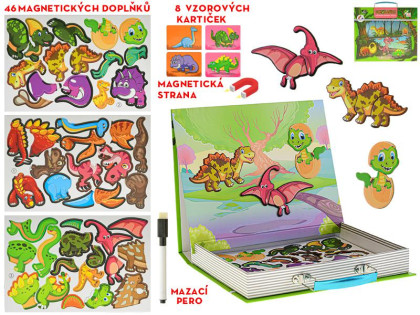 Tabuľka magnetický kufrík "Malý dinosaurus" v sáčku