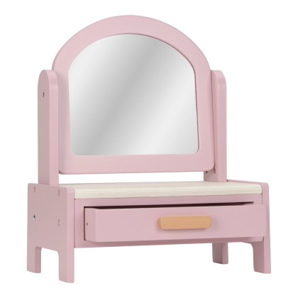 Toaletný stolček drevený Pink Little Dutch