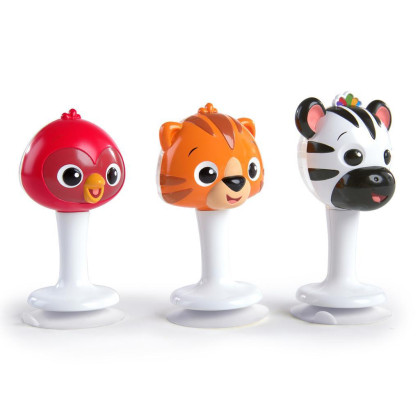 Hrkálky, Set 3 ks s prísavkami Rattle&Jingle Trio 6m+