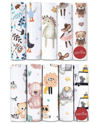 Bavlnené plienky box 70 x 80 cm 5 ks Jasmine