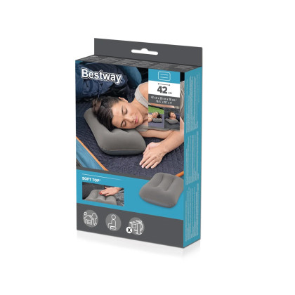 Semišový nafukovací vankúš 42 x 26 cm Bestway