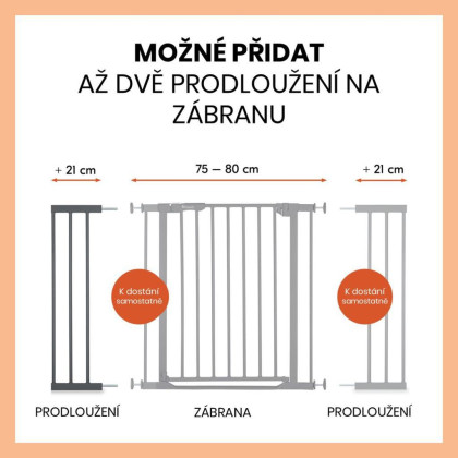 Zábrana Open N Stop 2 rozšírenie o 21 cm Hauck