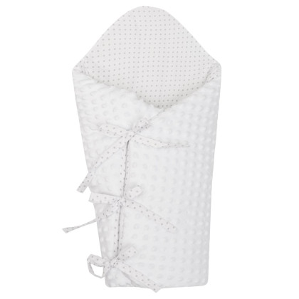 Luxusná šnurovacia zavinovačka z Minky biela 75x75 cm New Baby