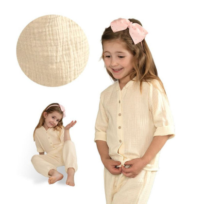 Detská mušelínová košeľa Luca Cream Esito