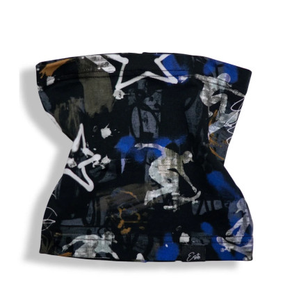 Bavlnený nákrčník Skateboard star čierny Esito