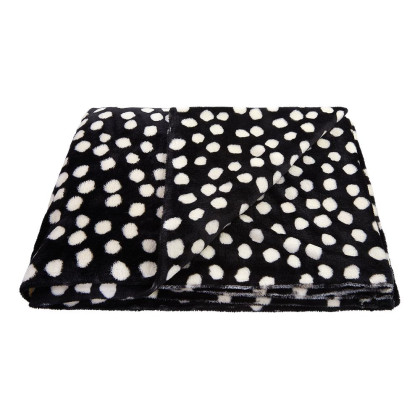 Deka Mazlík - čierna biele bodky