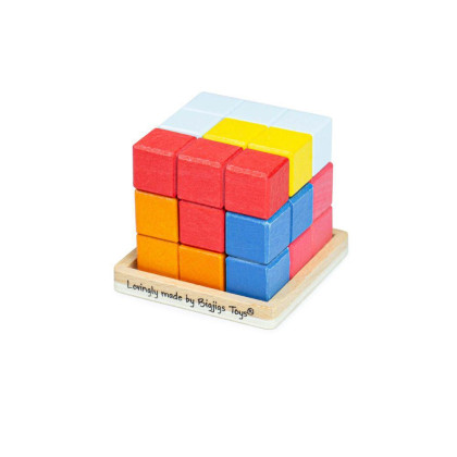 Drevená skladacia kocka Bigjigs Toys