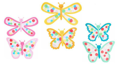 Kreatívna sada Prvé lepenie Motýlikovia Craft Kit Haba