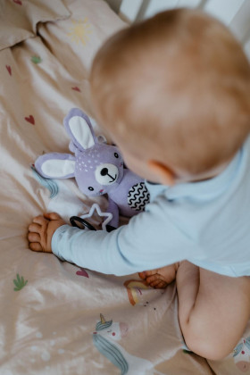 Hrkálka plyš 30 cm záves na postieľku/kočík 0 m+ babyted