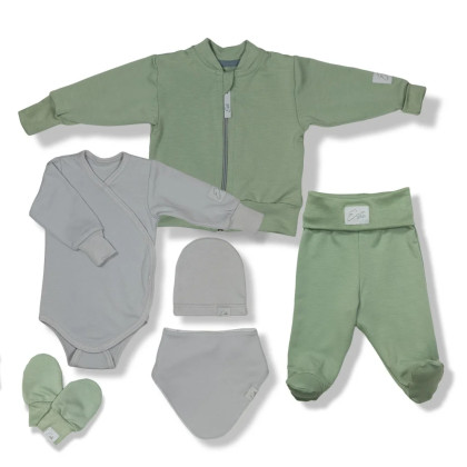 Súprava do pôrodnice 6D Bambus Green Bonsai olivová Esito