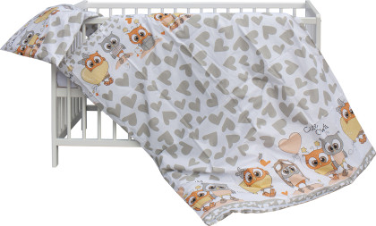 Detská postieľka s kompletnou výbavou Scarlett Kulíšek 120 x 60 cm - béžová