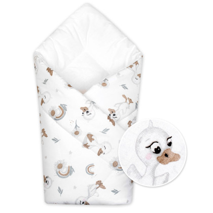 Dojčenská zavinovačka Klasik Kačiatko biela/béžová