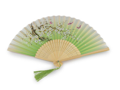 Vejár textilný s metalickými detailmi