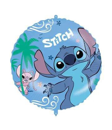 Kruh - Stitch & Angel 43 cm fóliový balónik a závažie