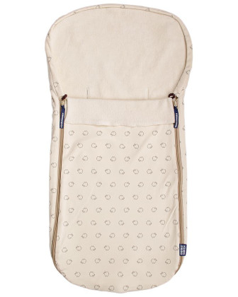 Letný fusak z bio bavlny do kočíka aj autosedačky motív baránkov