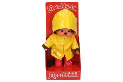 Monchhichi Mončiči chlapec v žltej pláštenke 20 cm