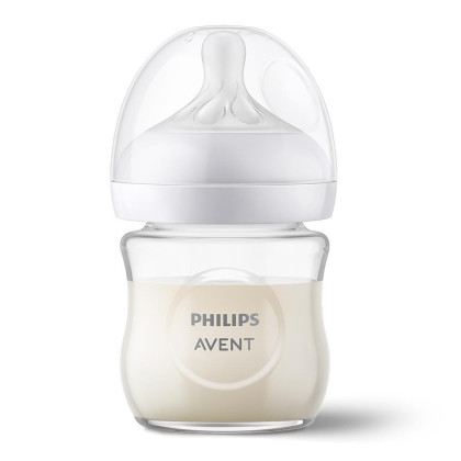 Fľaša Natural Philips Avent Response sklenená 120 ml, 0 m+