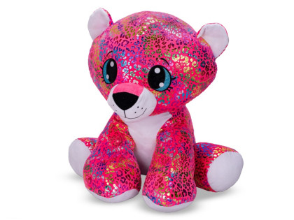 Plush Friends Star Sparkle leopard Rainbow plyšový farebný 70 cm sediaci