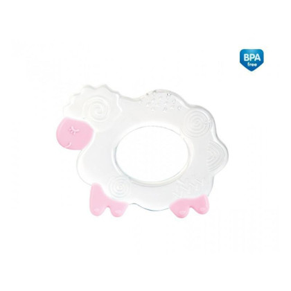 Silikónové hryzátko Ovečka ružová