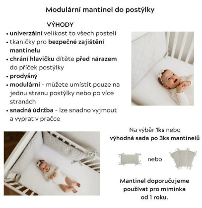 Modulárny mantinel do detskej postieľky Sleepee