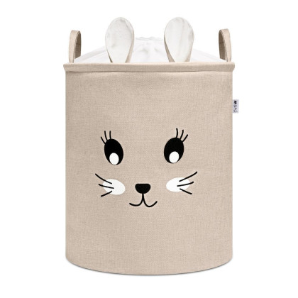 Kôš na hračky XL so šnúrkou, skladací bavlnený / 63 l Sipo