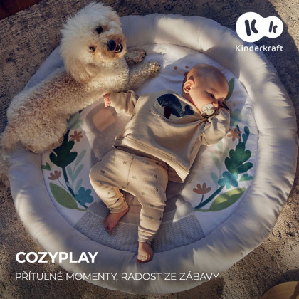 Deka hracia s hrazdičkou Cozyplay Light Grey Kinderkraft