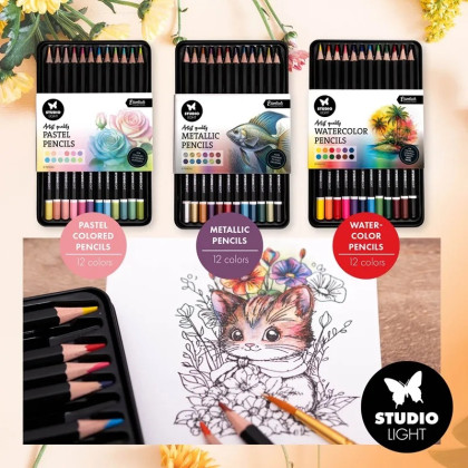Akvarelové pastelky Studio Light 12 ks