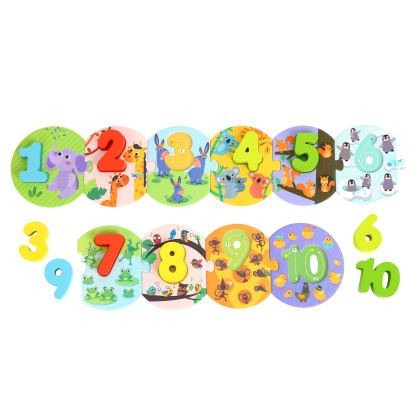 Puzzle Priraď čísla