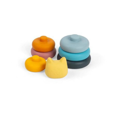 Silikónová stohovacia veža Mačka Bigjigs Toys