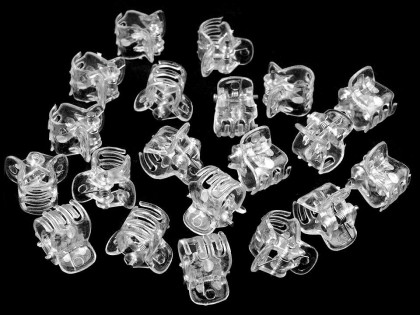 Škripec do vlasov malý 10x13 mm transparent 10 ks