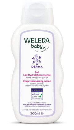 3v1 DERMA Hydratačné mlieko 200 ml Weleda
