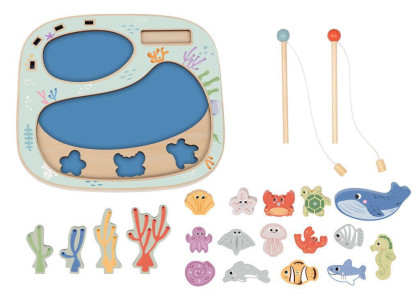 Chytanie rybičiek a balančná hra 2v1 Tooky Toy