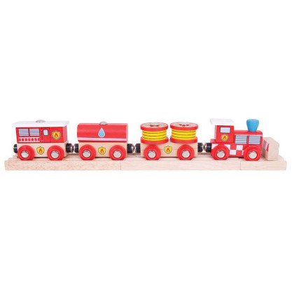 Hasičský vlak + 3 koľaje Bigjigs Rail