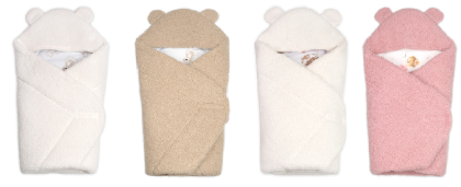 Baránková zavinovačka s kapucňou bavlna/baránok Teddy