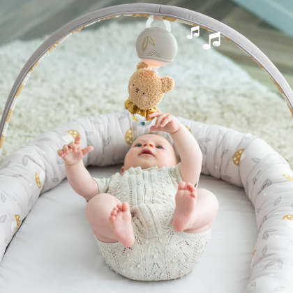 Hniezdo pre bábätko s hrazdou Little Explorer Taf Toys