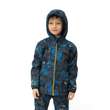 Detská softshellová bunda Duo Galaxia - modrá Esito
