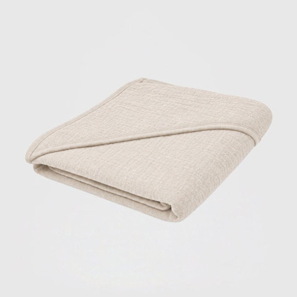 Detská mušelínová osuška s kapucňou 90 x 90 cm linen New Baby