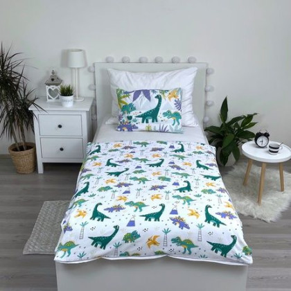 Obliečky do postieľky Dino "Cute and wild" 100 x 135, 40 x 60 cm Jerry Fabrics