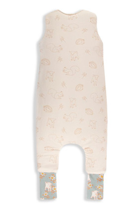 Celoročný spací vak s nohavicami Vintage Animals Sleepee Sky Blue/Cream